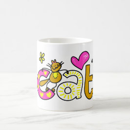 Taza De Café Gato colorido de Personalizado lindo