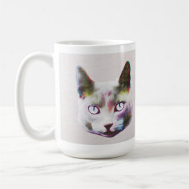 Taza De Café Gato colorido realista