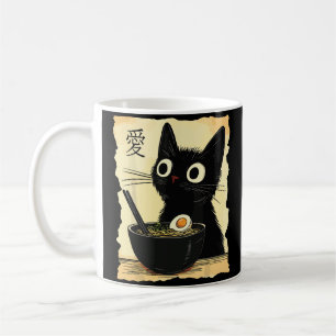 Taza De Café Gato comiendo ramen