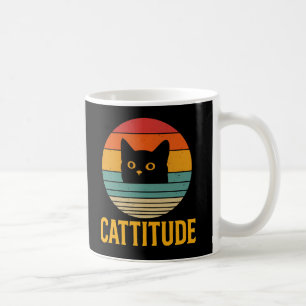 Taza De Café Gato con Cattitude Vintage
