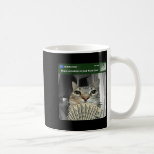 Taza De Café Gato con meme de movimiento