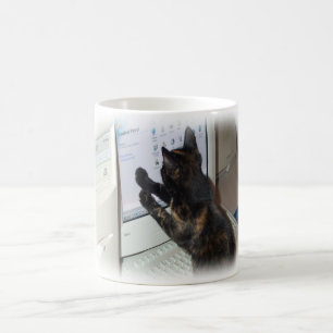 Taza De Café Gato con PC