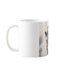 Gato con Santa Hat Mug