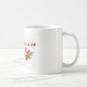 Taza De Café Gato con sombrero rojo de Papá Noel Ornamento de N