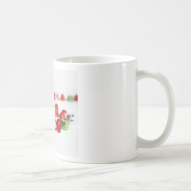 Taza De Café Gato con sombrero rojo de Papá Noel Ornamento de N (Derecha)