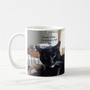 Taza De Café Gato con sonrisa sombría