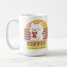 gato con una cita de café de corazón