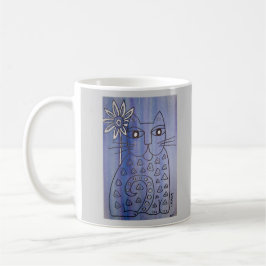 Taza De Café "Gato conseguido los azules "