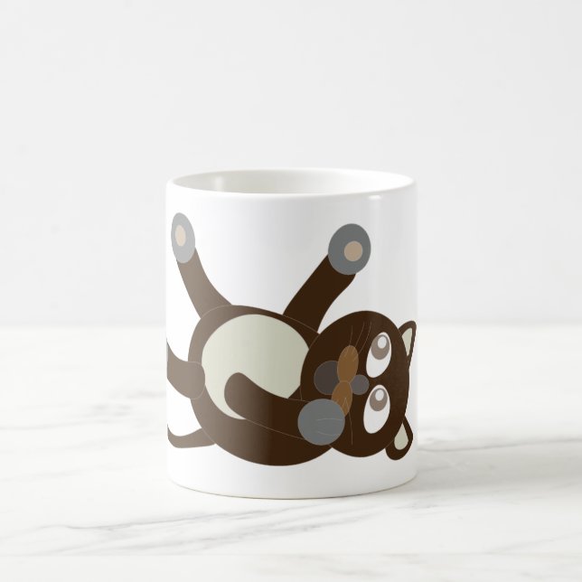 Taza De Café gato cortado Mug (Centro)