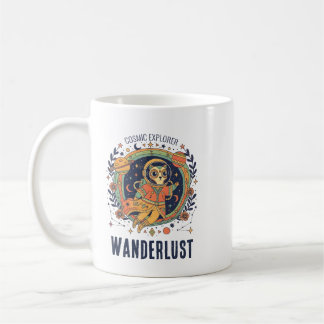 Taza De Café Gato Cósmico Astronauta Explorador Espacial Vagabu