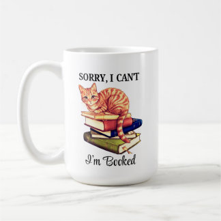 Taza De Café Gato Cozy de Lectura - Estoy Reservado