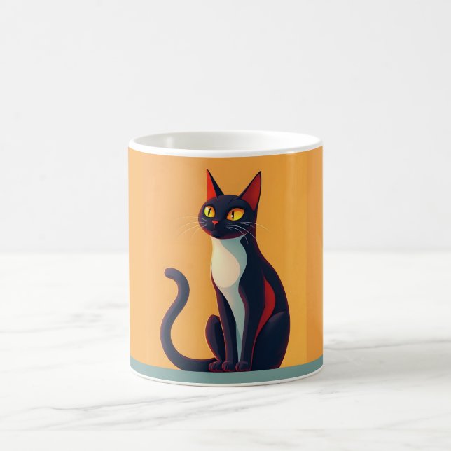 Taza De Café Gato curioso (Centro)