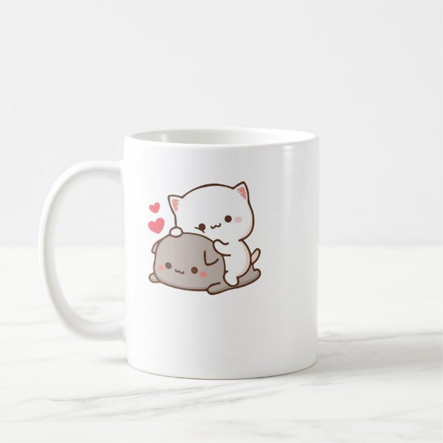 Taza De Café Gato cutáneo mochi (Izquierda)