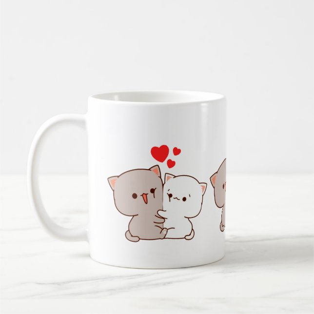 Taza De Café Gato cutáneo mochi (Izquierda)
