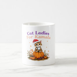 Taza De Café Gato Damas de Kamala: Mostrar apoyo a Kamala