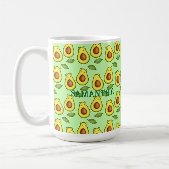 Taza De Café Gato de aguacate verde (Izquierda)