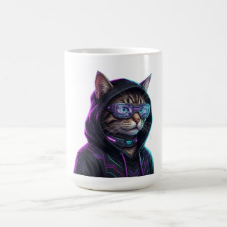 Taza De Café Gato de Angry Birds Tabby Cyberpunk Futurista Juga