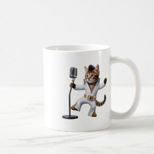 Taza De Café Gato De Baile Pop El Icono De La Música Rock Y El 