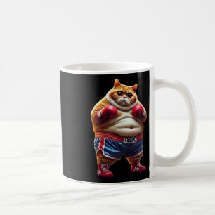Taza De Café Gato De Boxeo Gracioso Con Guantes De Boxeo