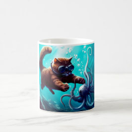 Taza De Café Gato de buceo
