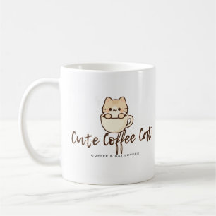 Taza De Café Gato de café lindo – Diseño divertido de gato aman