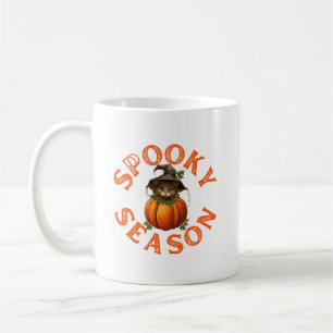 Taza De Café Gato de calabaza de temporada espeluznante