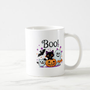 Taza De Café Gato De Calabaza Fantasma Y Ts Mujer Gráfico De Ha
