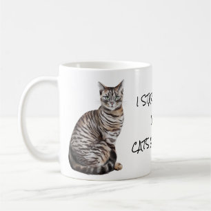 Taza De Café Gato de color de agua dice