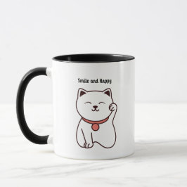 Taza de café gato de dos tonos