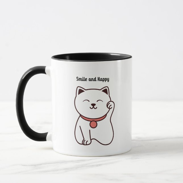 Taza de café gato de dos tonos (Izquierda)