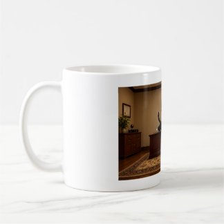 Taza De Café Gato de esmoquin divertido derribando un jarrón |
