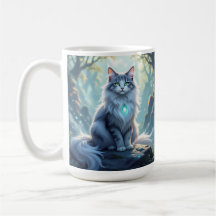 Gato de fantasía majestuoso con aura mística – Alt