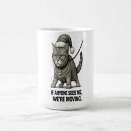 Taza De Café Gato de fiesta “Nos mudamos"