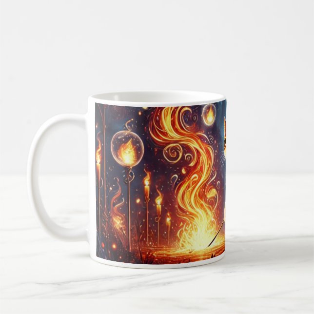 Taza De Café Gato de fuego (Izquierda)