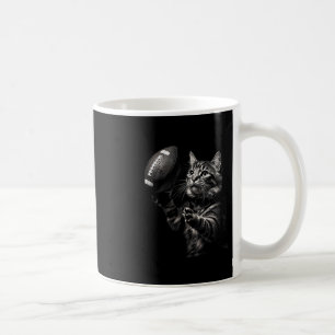 Taza De Café Gato de fútbol femenino divertido femenino gatito