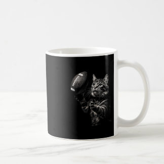 Taza De Café Gato de fútbol femenino divertido femenino gatito