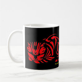 Taza De Café Gato de grabado en madera de Julie de Graag