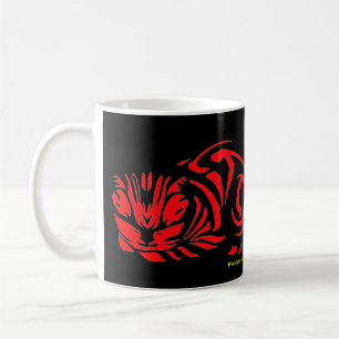 Taza De Café Gato de grabado en madera de Julie de Graag