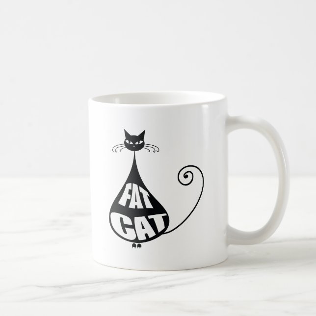 Taza De Café Gato de grasa (Derecha)