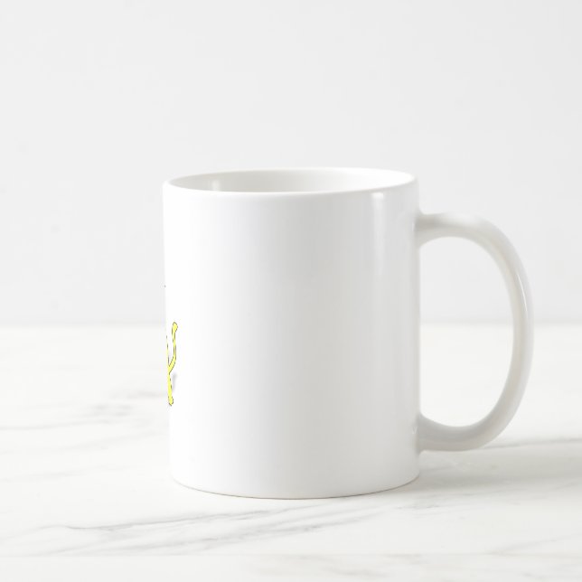 Taza De Café Gato de grasa amarillo (Derecha)