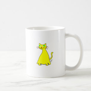 Taza De Café Gato de grasa amarillo