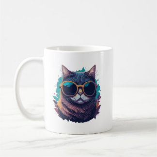 Taza De Café Gato de Guay con gafas de sol