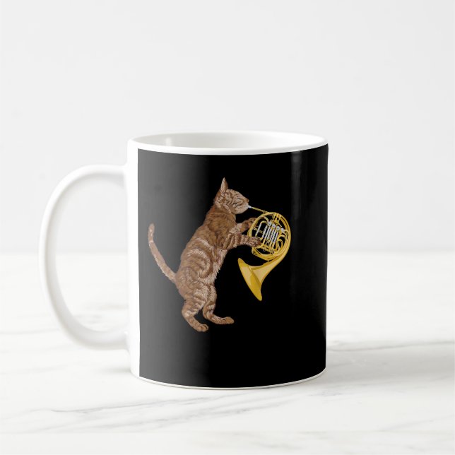 Taza De Café Gato de Guay interpretando la orquesta musical del (Izquierda)