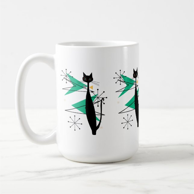 Taza De Café Gato de Guay MCM de la era atómica retro (Izquierda)