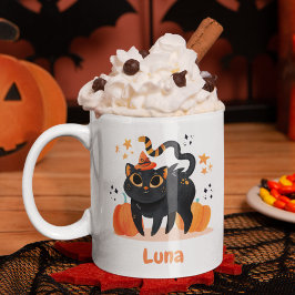Taza De Café Gato de Halloween