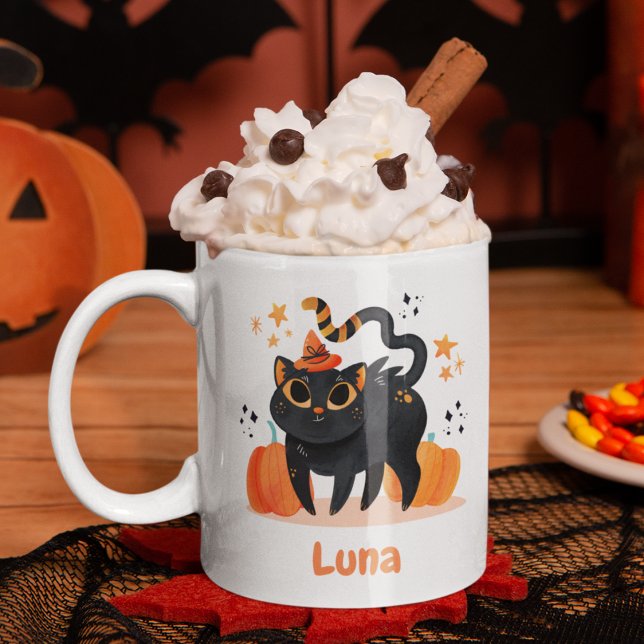 Taza De Café Gato de Halloween (Subido por el creador)