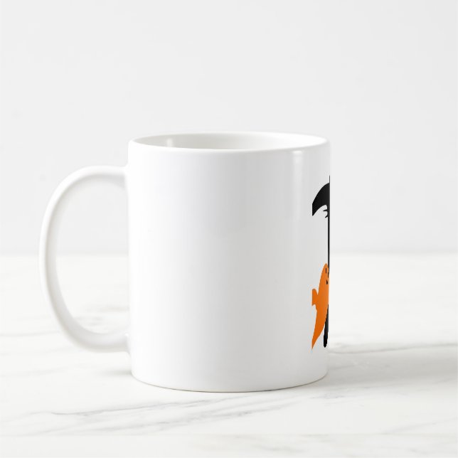 Taza De Café Gato de Halloween asustado (Izquierda)