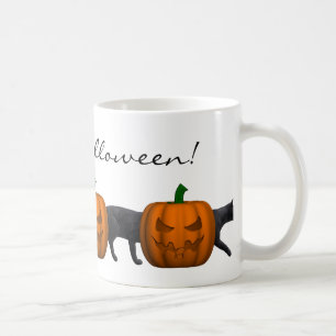 Taza De Café Gato de Halloween muy largo