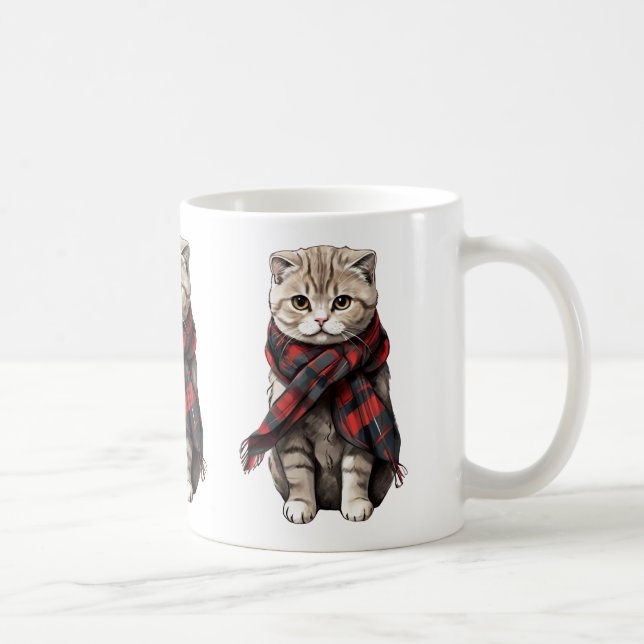 Taza De Café Gato de hueso escocés (Derecha)