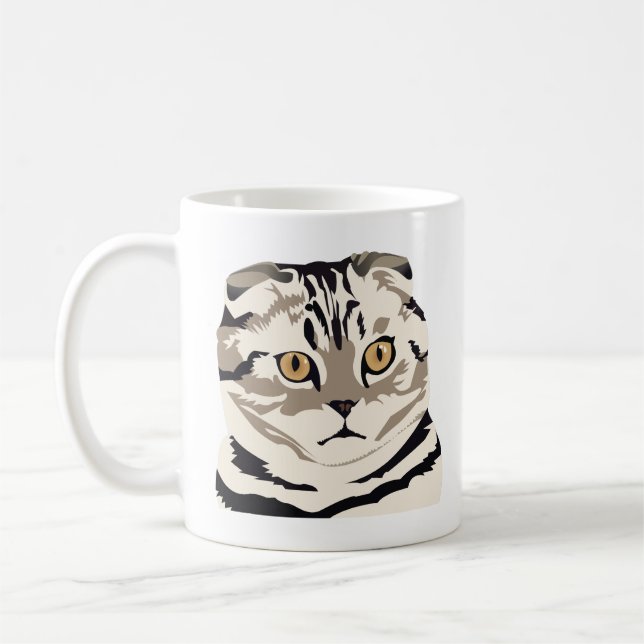 Taza De Café Gato de Kitty Fold en Escocia (Izquierda)